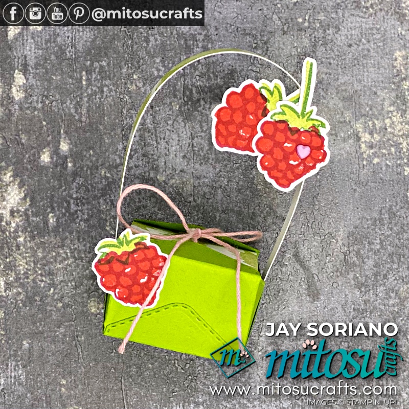 Stampin' Up! Berry Blessings SaleABration 2021 Card and Tiny Treat Basket Ideas for Stamping Sunday Blog Hop from Mitosu Crafts UK by Barry Selwood & Jay Soriano