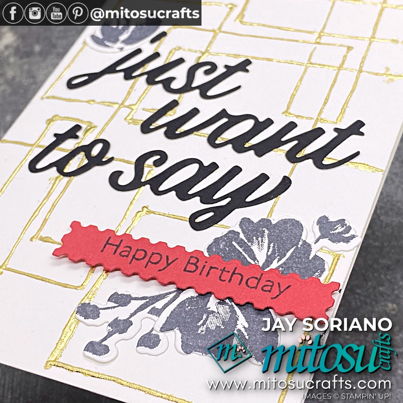 Stampin' Up! Fine Art Floral Gilded Leafing for Global Stampin Video Hop from Mitosu Crafts UK by Barry Selwood & Jay Soriano