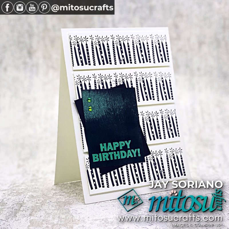 Masculine Card with Repeat Stamping Using Approaching Perfection Sale-A-Bration 2021 Stamp Set from Mitosu Crafts UK by Barry Selwood & Jay Soriano Independent Stampin' Up! Demonstrators