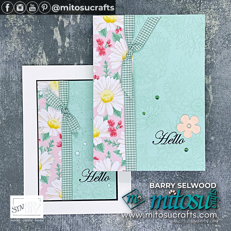 One Design 2 Ways with Jar Of Flowers Stamp Set & Bundle available from Barry & Jay Soriano Mitosu Crafts Independent Stampin Up Demonstrators UK