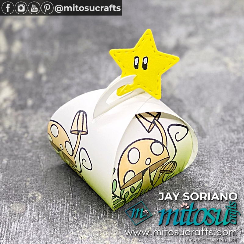 Stampin Up Snailed It Mini Curvy Keepsake Box with Toadstool Mushrooms for Stamp Review Crew Blog Hop from Mitosu Crafts UK by Barry Selwood & Jay Soriano