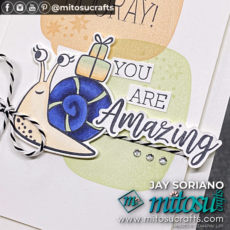 Stampin' Up! You Are Amazing Card With Snailed It for The Spot Challenge Inspiration from Mitosu Crafts UK by Barry Selwood & Jay Soriano