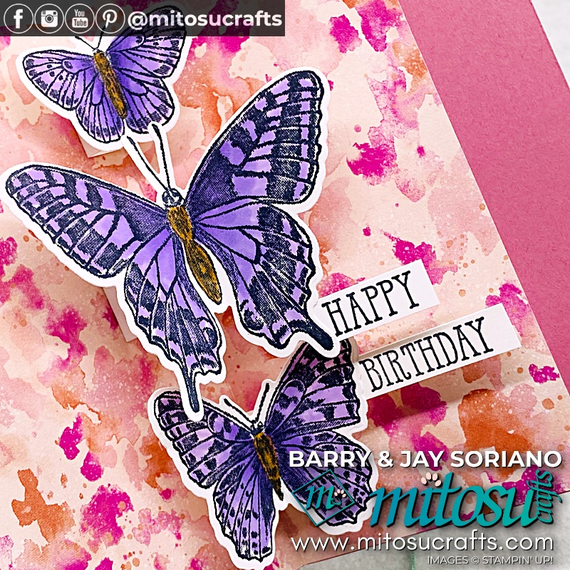 Bijou Butterfly Brilliance Pop Up Card with Youtube Video Tutorial from Mitosu Crafts UK by Barry Selwood & Jay Soriano Independent Stampin' Up! Demonstrators