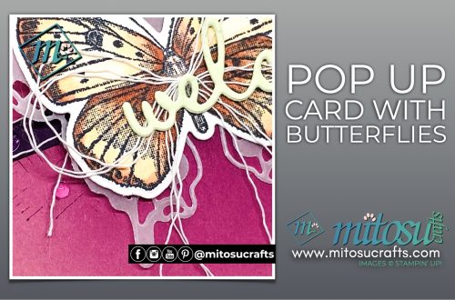 Welcome Pop Up Card with Butterfly Brilliance from Mitosu Crafts UK by Barry Selwood & Jay Soriano Independent Stampin' Up! Demonstrators