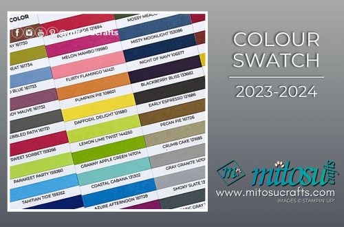 2023-2024 Colour Swatch FREE PDF download from Mitosu Crafts by Barry & Jay Soriano Stampin Up UK France Germany Austria Netherlands Belgium Ireland