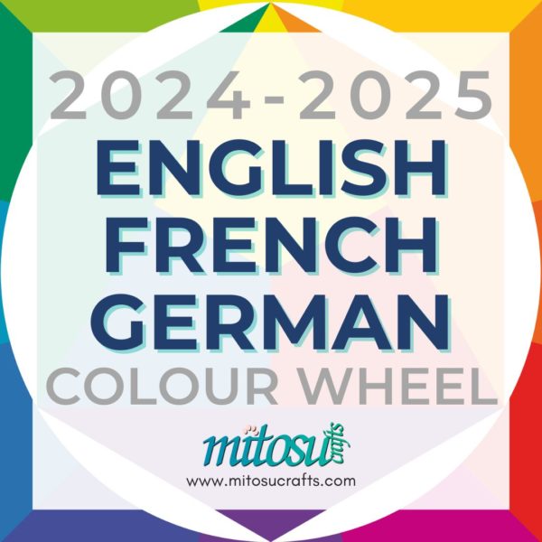 2024-2025 Color Wheel with Stampin' Up! Colours PDF Download in English French German from Mitosu Crafts UK