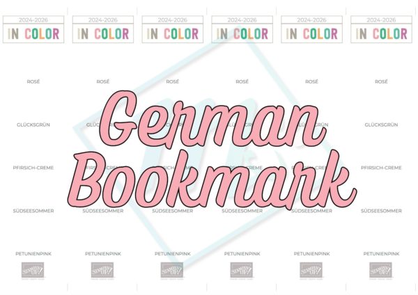 Stampin' Up! 2024-2026 In Color Bookmark BLANK GERMAN from Mitosu Crafts UK by Barry & Jay Soriano