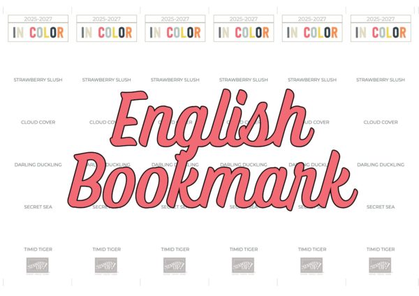 2025-2027 Stampin' Up! In Color Bookmark BLANK ENGLISH