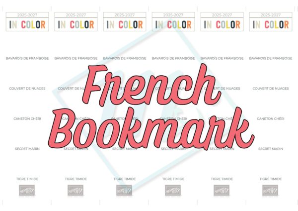 2025-2027 Stampin' Up! In Color Bookmark BLANK FRENCH