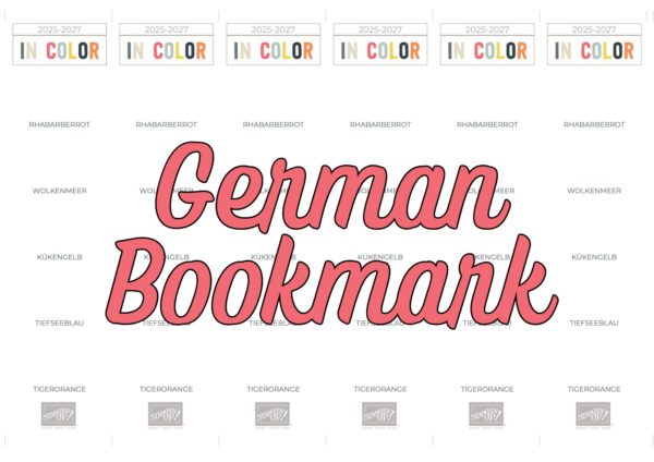 2025-2027 Stampin' Up! In Color Bookmark BLANK GERMAN