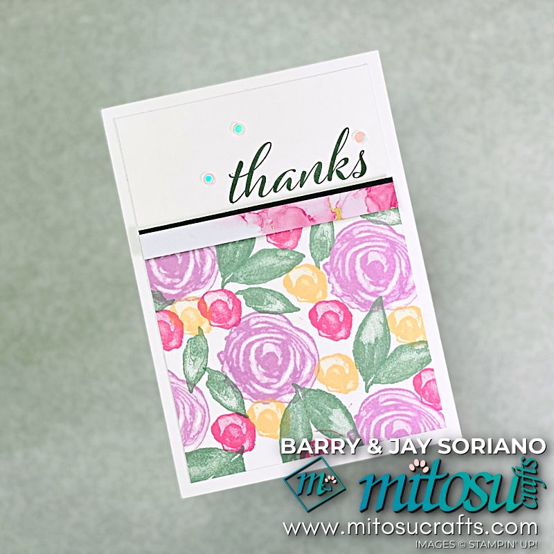 Artistically Inked Thank You Card from Mitosu Crafts UK by Barry & Jay Soriano Stampin' Up! Demonstrators