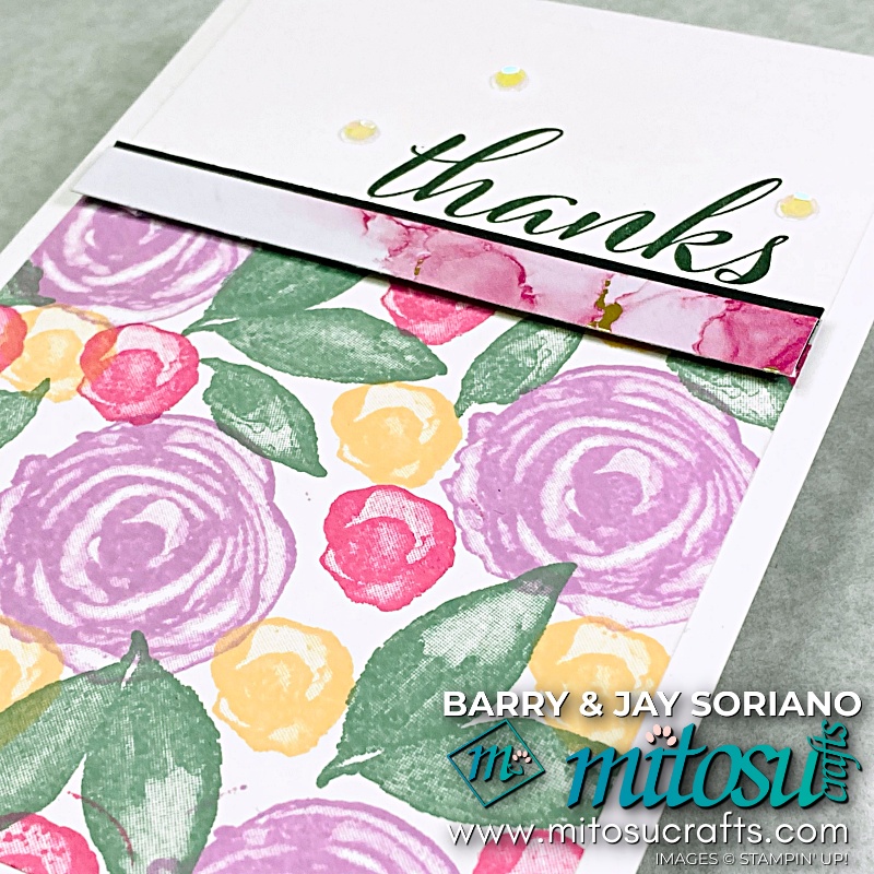 Artistically Inked Thank You Card from Mitosu Crafts UK by Barry & Jay Soriano Stampin' Up! Demonstrators