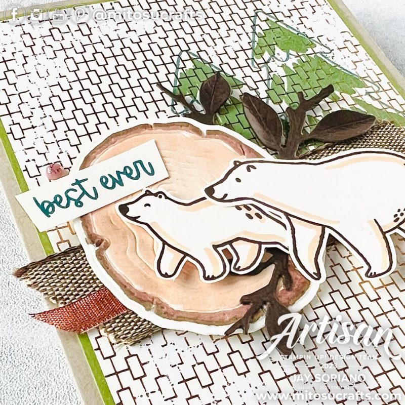 Beary Cute Card Idea with Bear from Mitosu Crafts by Barry & Jay Soriano Stampin Up UK France Germany Austria Netherlands Belgium Ireland