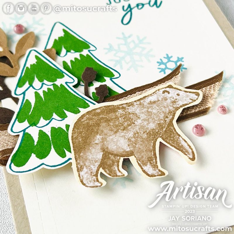 Beary Cute Card Idea with Bear from Mitosu Crafts by Barry & Jay Soriano Stampin Up UK France Germany Austria Netherlands Belgium Ireland