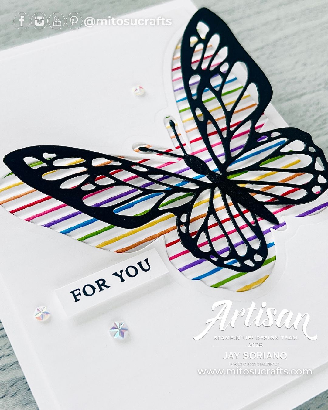 Beautiful Butterflies with Rainbow #GDP487 – Mitosu Crafts