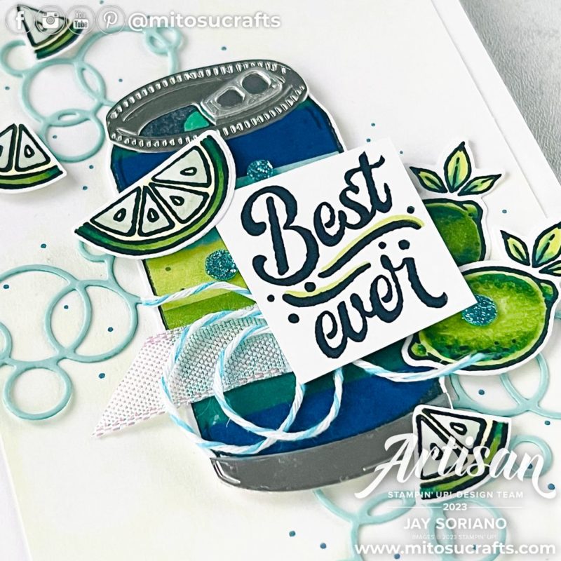 Best Ever Simply Sparkling Lime Card Idea from Mitosu Crafts by Barry & Jay Soriano Stampin' Up! UK France Germany Austria Netherlands Belgium Ireland