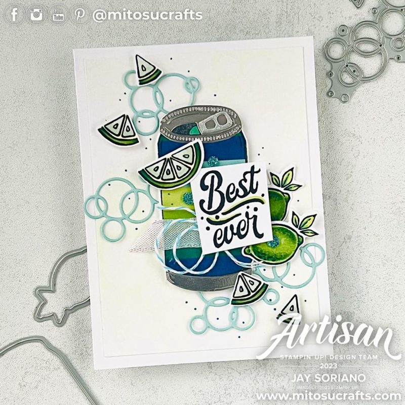 Best Ever Simply Sparkling Lime Card Idea from Mitosu Crafts by Barry & Jay Soriano Stampin' Up! UK France Germany Austria Netherlands Belgium Ireland