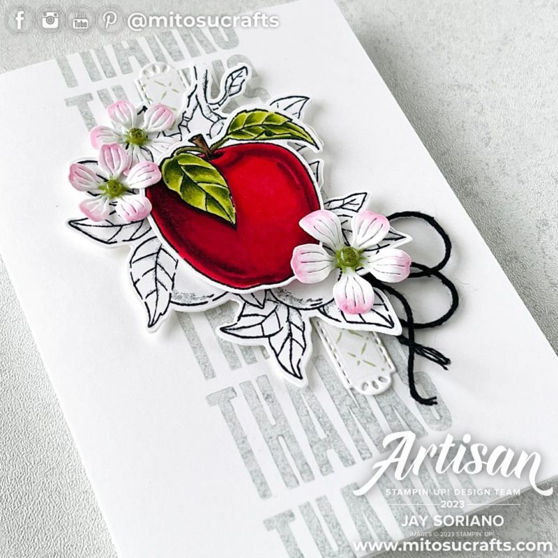 Biggest Wish Apple Harvest Special Thank You Card Idea Stampin Blends Colouring from Mitosu Crafts by Barry & Jay Soriano Stampin' Up! UK France Germany Austria Netherlands Belgium Ireland