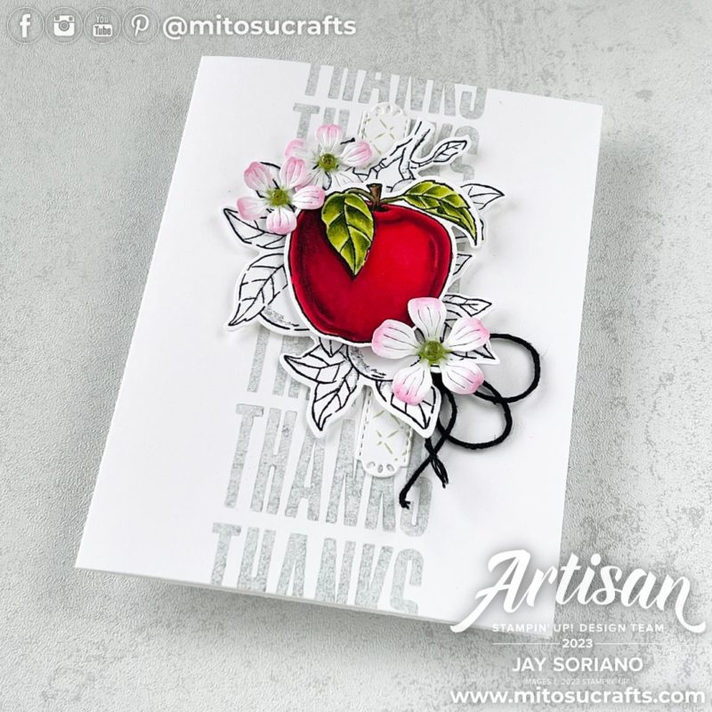 Biggest Wish Apple Harvest Special Thank You Card Idea Stampin Blends Colouring from Mitosu Crafts by Barry & Jay Soriano Stampin' Up! UK France Germany Austria Netherlands Belgium Ireland