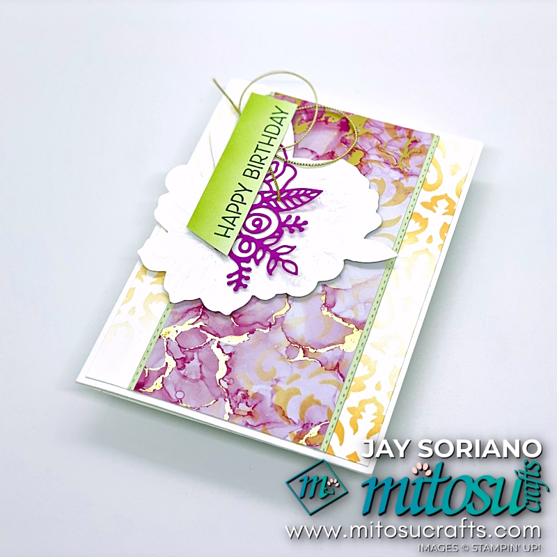 Birthday Card Idea with Artistically Inked from Mitosu Crafts UK by Barry & Jay Soriano Stampin' Up! SU Demonstrators
