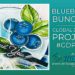 Blueberry Bunches Stampin' Blends Colouring Thank You Card Idea Mitosu Crafts by Barry & Jay Soriano Stampin' Up! UK France Germany Austria Netherlands Belgium Ireland