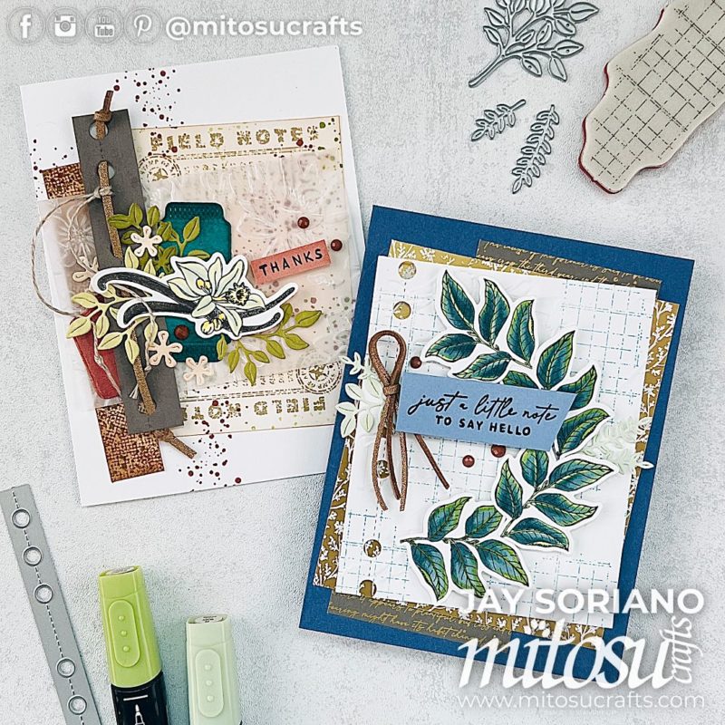 Notes of Nature Card Idea Mitosu Crafts by Barry & Jay Soriano Stampin Up UK France Germany Austria Netherlands Belgium Ireland