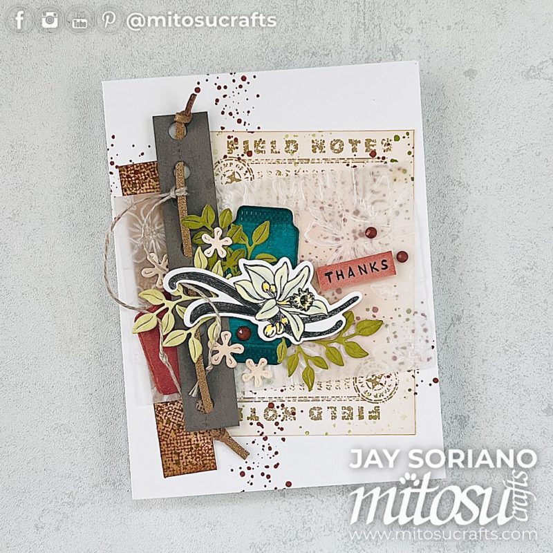 Notes of Nature Card Idea Mitosu Crafts by Barry & Jay Soriano Stampin Up UK France Germany Austria Netherlands Belgium Ireland