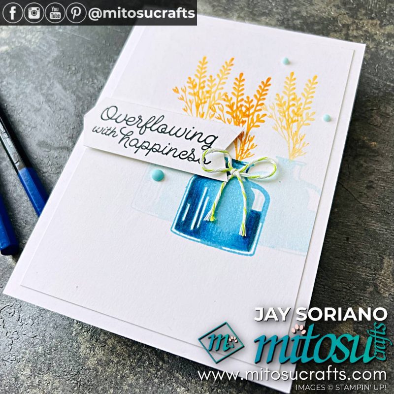 Bottled Happiness Stamp Card Idea from Mitosu Crafts by Barry Selwood & Jay Soriano Stampin' Up! Demonstrators UK France Germany Austria The Netherlands Belgium Ireland