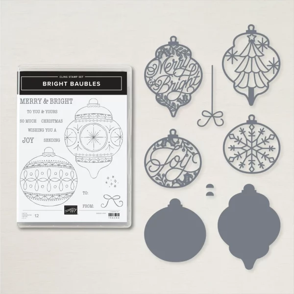 Bright Baubles Stamp Set and Delicate Baubles Dies Bundle from Mitosu Crafts UK by Barry & Jay Soriano Stampin' Up! Demo