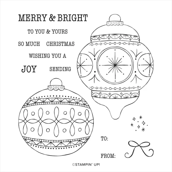 Bright Baubles Stamp Set from Mitosu Crafts UK by Barry & Jay Soriano Stampin' Up! Demo