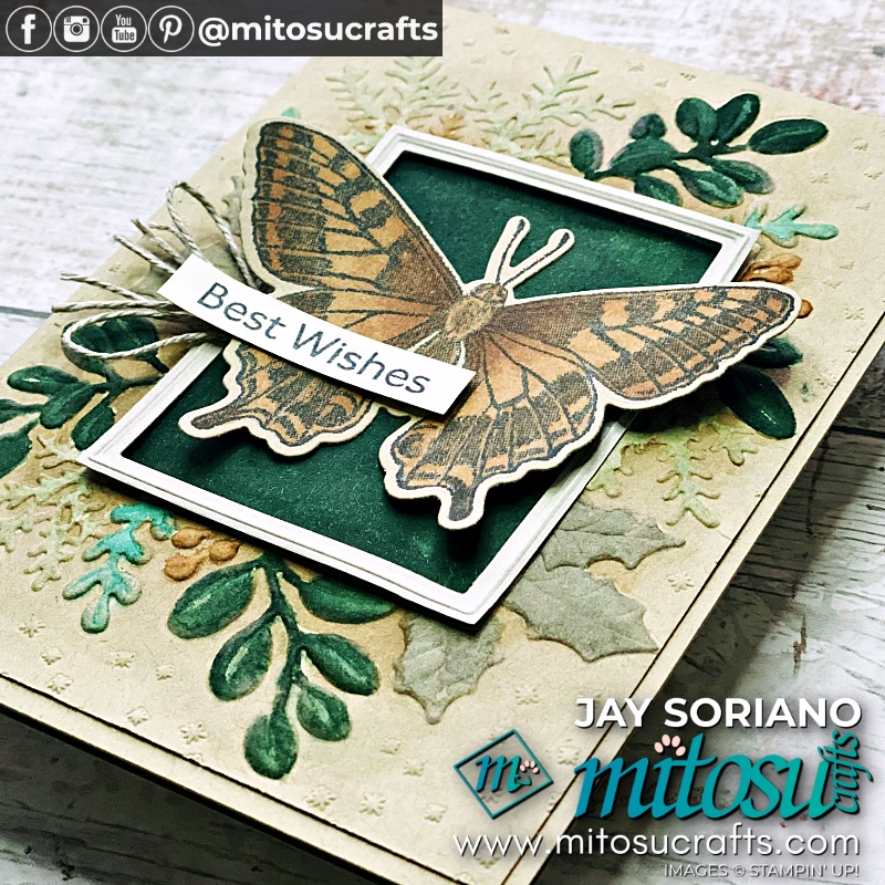 Butterfly Brilliance Best Wishes Card with Merriest Frames from Mitosu Crafts UK by Barry & Jay Soriano Stampin' Up! Demonstrators