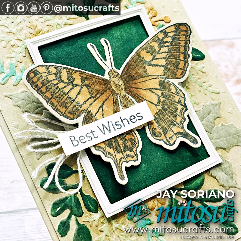 Butterfly Brilliance Best Wishes Card with Merriest Frames from Mitosu Crafts UK by Barry & Jay Soriano Stampin' Up! Demonstrators