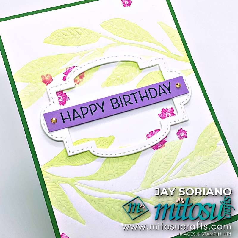 Card Ideas using Artistically Inked Bundle with Artistic Dies Embossing Technique from Mitosu Crafts UK by Barry & Jay Soriano Stampin' Up! Demonstrators