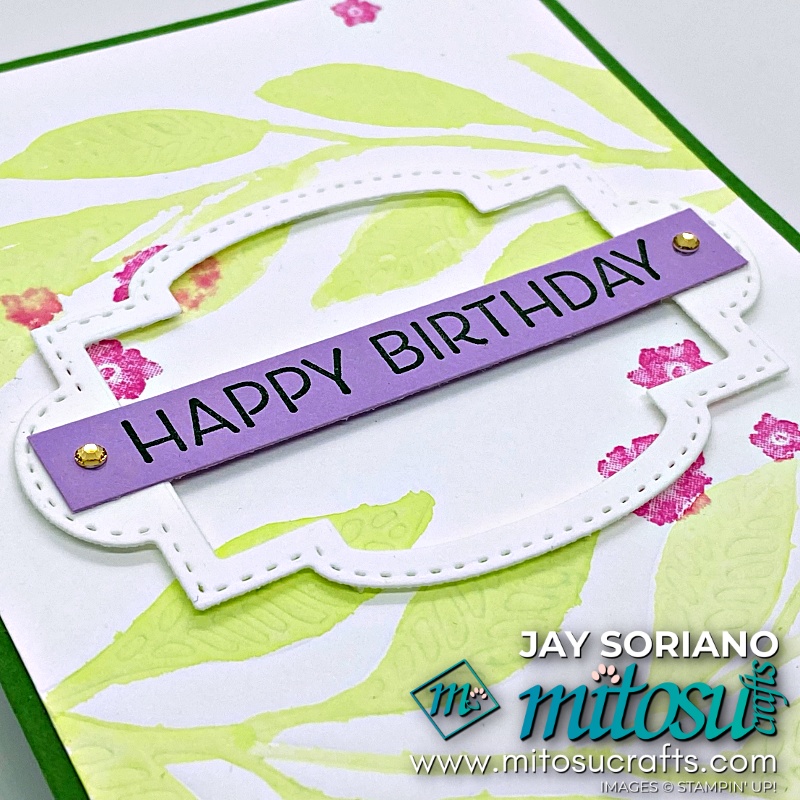 Card Ideas using Artistically Inked Bundle with Artistic Dies Embossing Technique from Mitosu Crafts UK by Barry & Jay Soriano Stampin' Up! Demonstrators