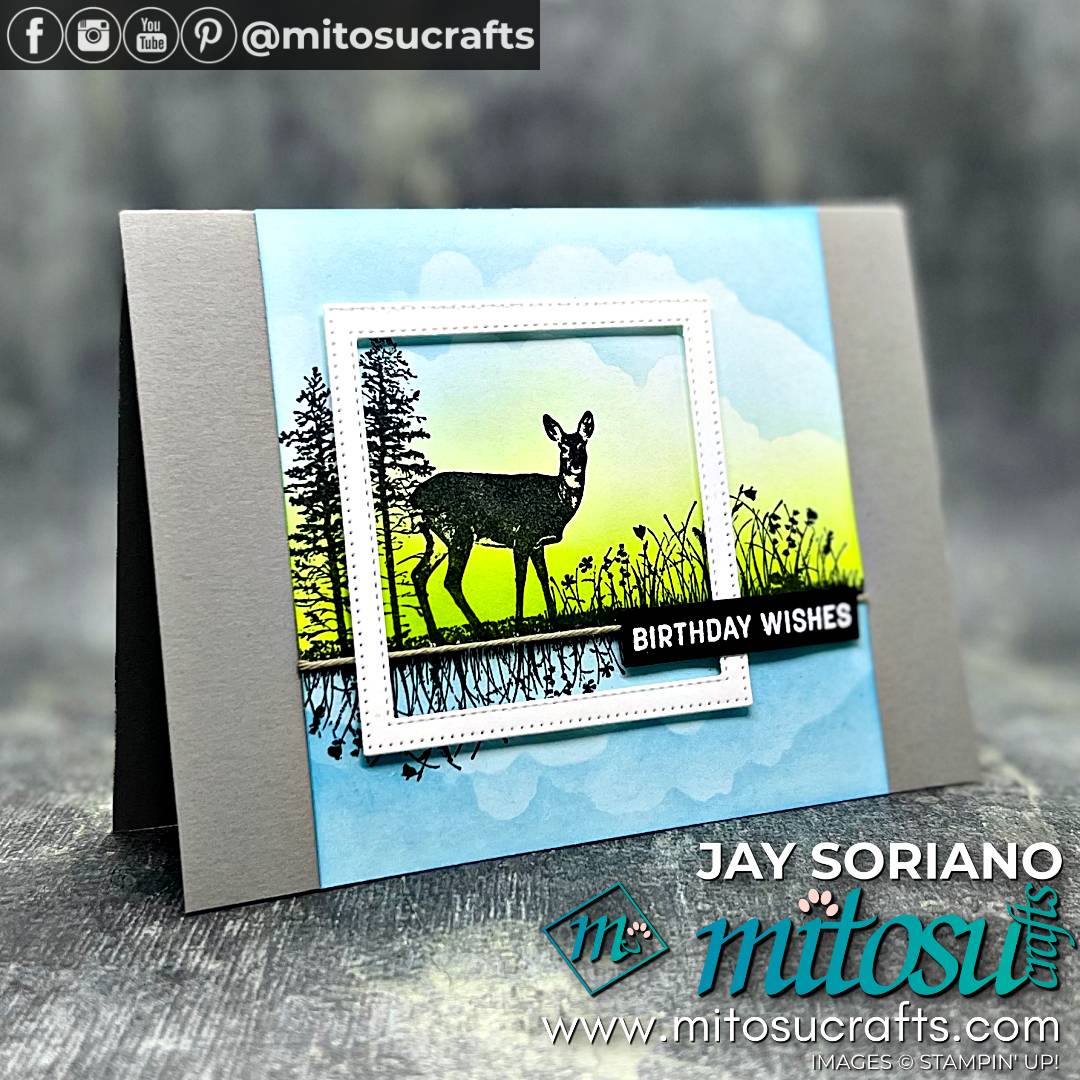Card Ideas with Grassy Grove Stamp from Mitosu Crafts by Barry Selwood & Jay Soriano Stampin' Up! Demonstrators UK France Germany Austria & The Netherlands