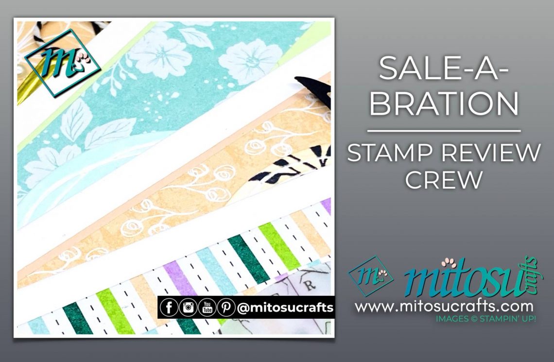 Card Ideas with Pretty Pattern Paper Sale-A-Bration & Tropical Layers Leaves from Mitosu Crafts by Barry Selwood & Jay Soriano Stampin Up Demonstrators UK France Germany Austria & The Netherlands