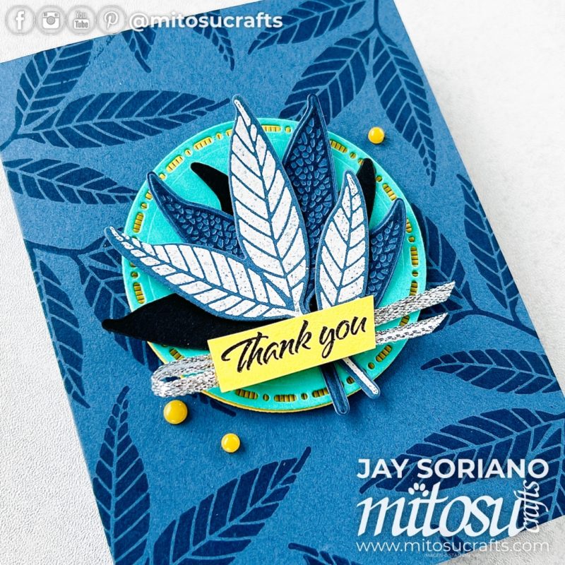 Changing Leaves Thank You Card Idea Mitosu Crafts by Barry & Jay Soriano Stampin' Up! UK France Germany Austria Netherlands Belgium Ireland