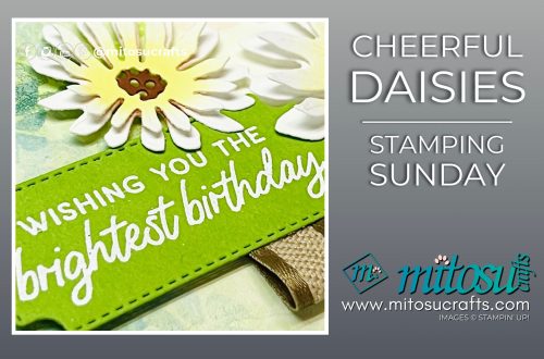Cheerful Daisies Spring Card from Mitosu Crafts by Barry & Jay Soriano Stampin Up UK France Germany Austria Netherlands Belgium Ireland