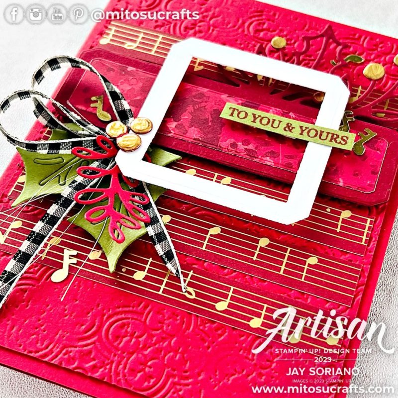 Joyful Christmas Classics To You & Yours Handmade Card Idea from Mitosu Crafts by Barry & Jay Soriano Stampin' Up! UK France Germany Austria Netherlands Belgium Ireland