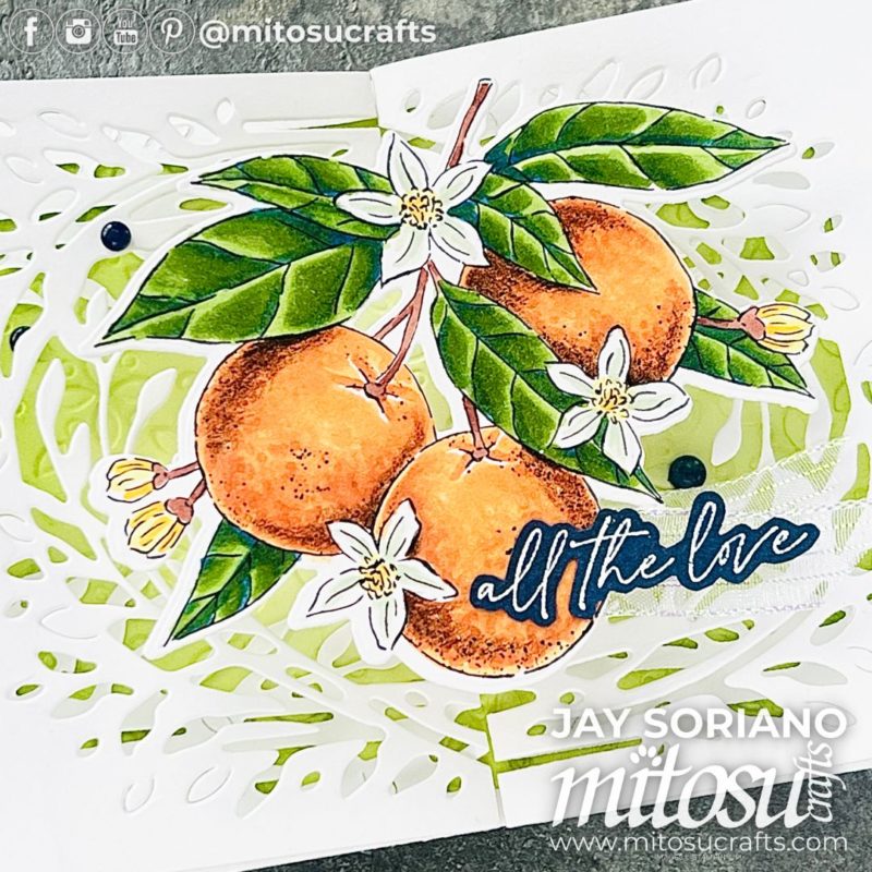 Citrus Blooms Oranges Stampin Blends Colouring Card Idea Mitosu Crafts by Barry & Jay Soriano Stampin' Up! UK France Germany Austria Netherlands Belgium Ireland