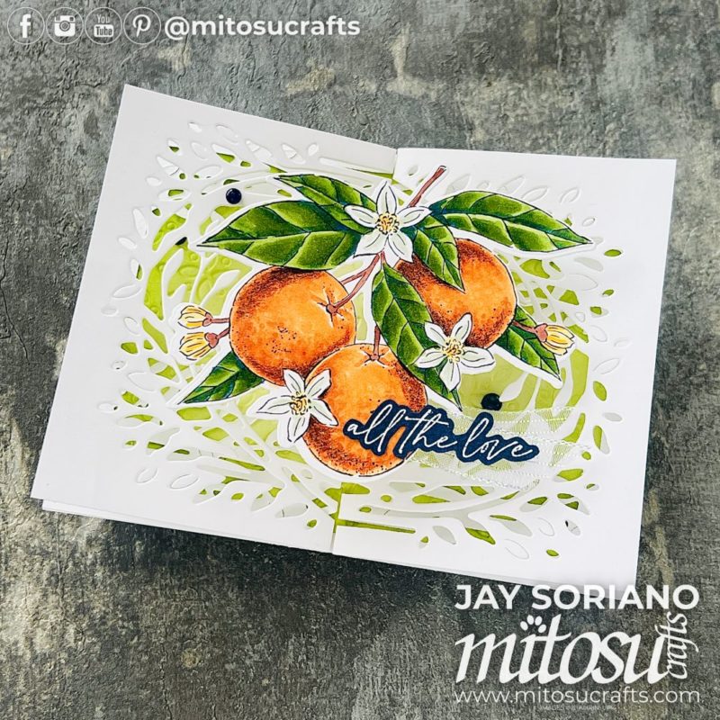 Citrus Blooms Oranges Stampin Blends Colouring Card Idea Mitosu Crafts by Barry & Jay Soriano Stampin' Up! UK France Germany Austria Netherlands Belgium Ireland