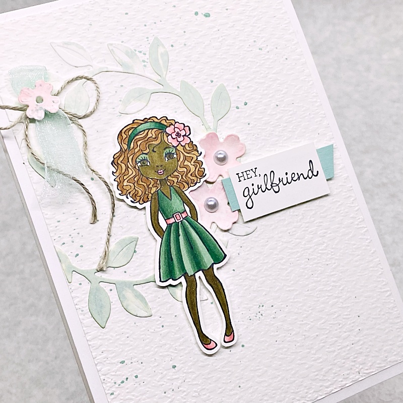 Stampin' Blends Colouring Hey Girlfriend for The Spot Spring Has Fling Card Making Challenge Inspiration from Mitosu Crafts UK by Barry Selwood & Jay Soriano Independent Stampin' Up! Demonstrators