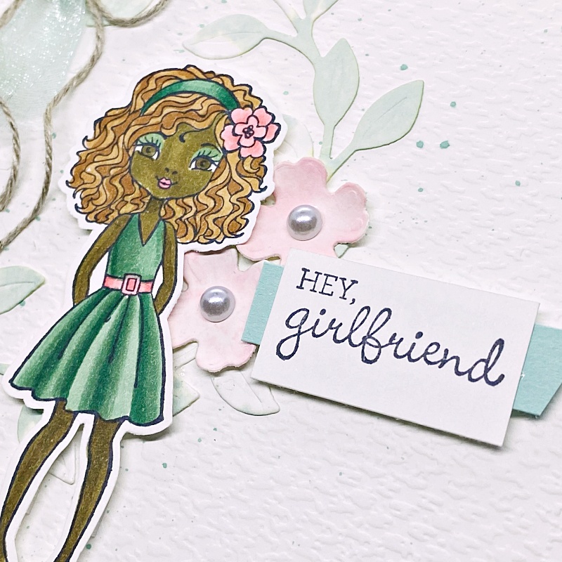 Stampin' Blends Colouring Hey Girlfriend for The Spot Spring Has Fling Card Making Challenge Inspiration from Mitosu Crafts UK by Barry Selwood & Jay Soriano Independent Stampin' Up! Demonstrators