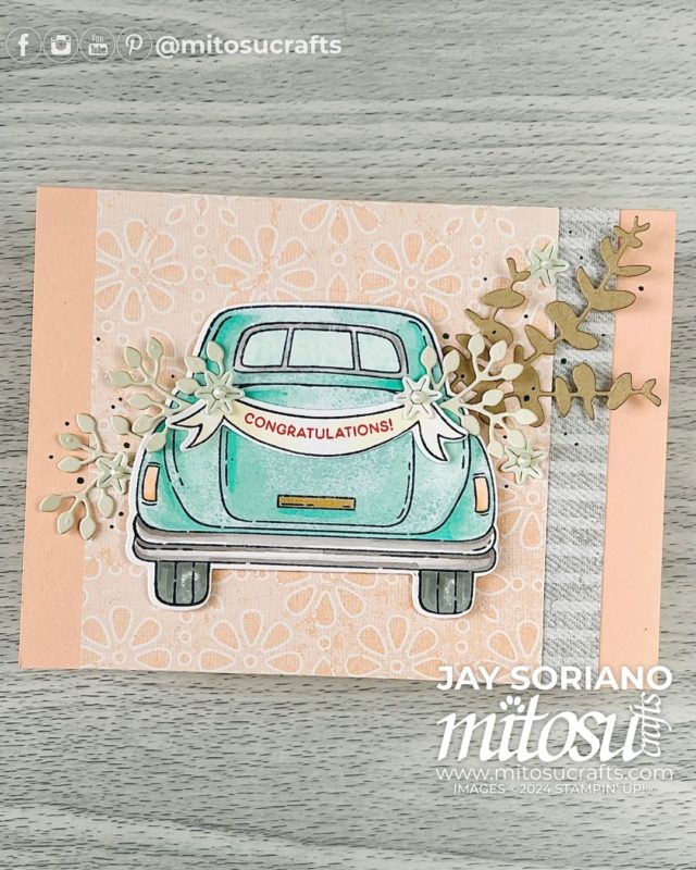 Congratulations Card Making Idea with Classic Wedding Car Mitosu Crafts by Barry & Jay Soriano Stampin' Up! UK France Germany Austria Netherlands Belgium Ireland