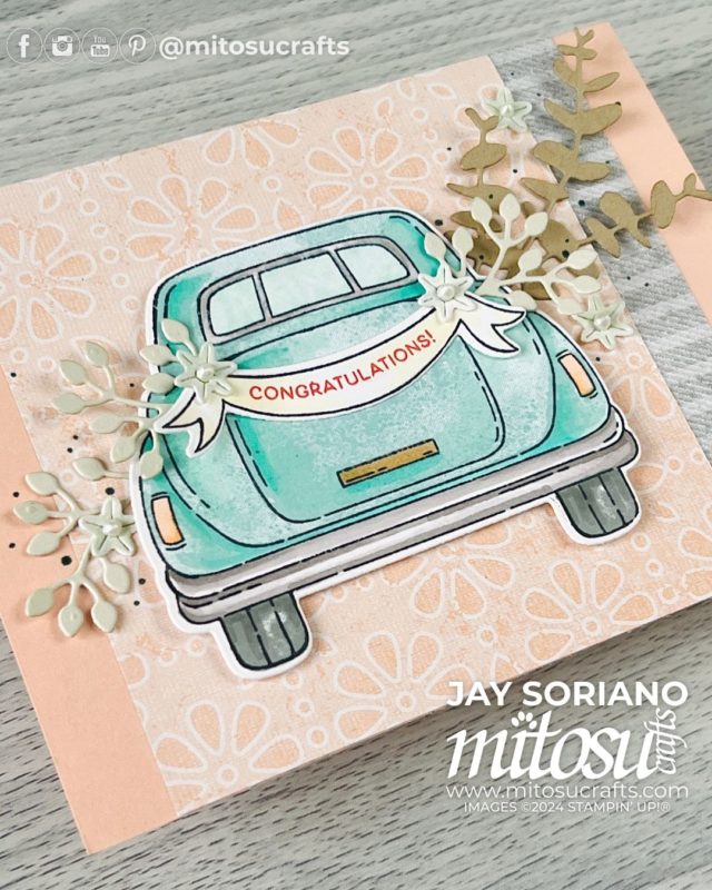 Congratulations Card Making Idea with Classic Wedding Car Mitosu Crafts by Barry & Jay Soriano Stampin' Up! UK France Germany Austria Netherlands Belgium Ireland