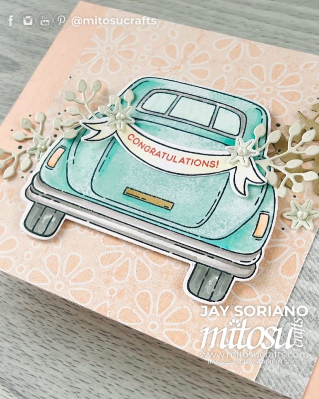 Congratulations Card Making Idea with Classic Wedding Car Mitosu Crafts by Barry & Jay Soriano Stampin' Up! UK France Germany Austria Netherlands Belgium Ireland