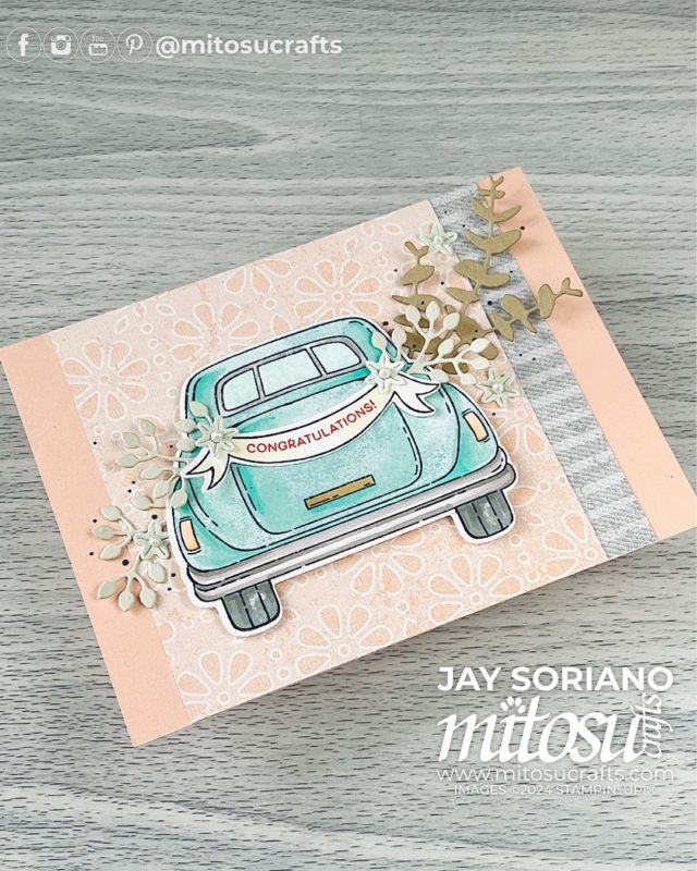 Congratulations Card Making Idea with Classic Wedding Car Mitosu Crafts by Barry & Jay Soriano Stampin' Up! UK France Germany Austria Netherlands Belgium Ireland