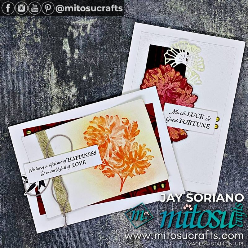Crane of Fortune Card Ideas with Soft Pastels from Mitosu Crafts by Barry Selwood & Jay Soriano Stampin' Up! Demonstrators UK France Germany Austria & The Netherlands