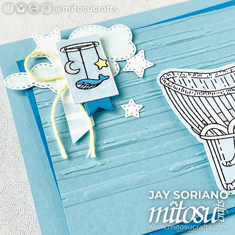 Cute Cradled In Love Baby Card Idea Mitosu Crafts by Barry & Jay Soriano Stampin' Up! UK France Germany Austria Netherlands Belgium Ireland