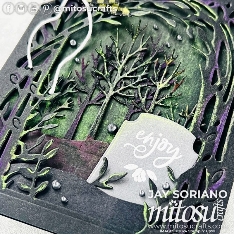 DElicate Forest Die Cut & Soft Pastels Halloween Card Making Idea Mitosu Crafts by Barry & Jay Soriano Stampin' Up! UK France Germany Austria Netherlands Belgium Ireland